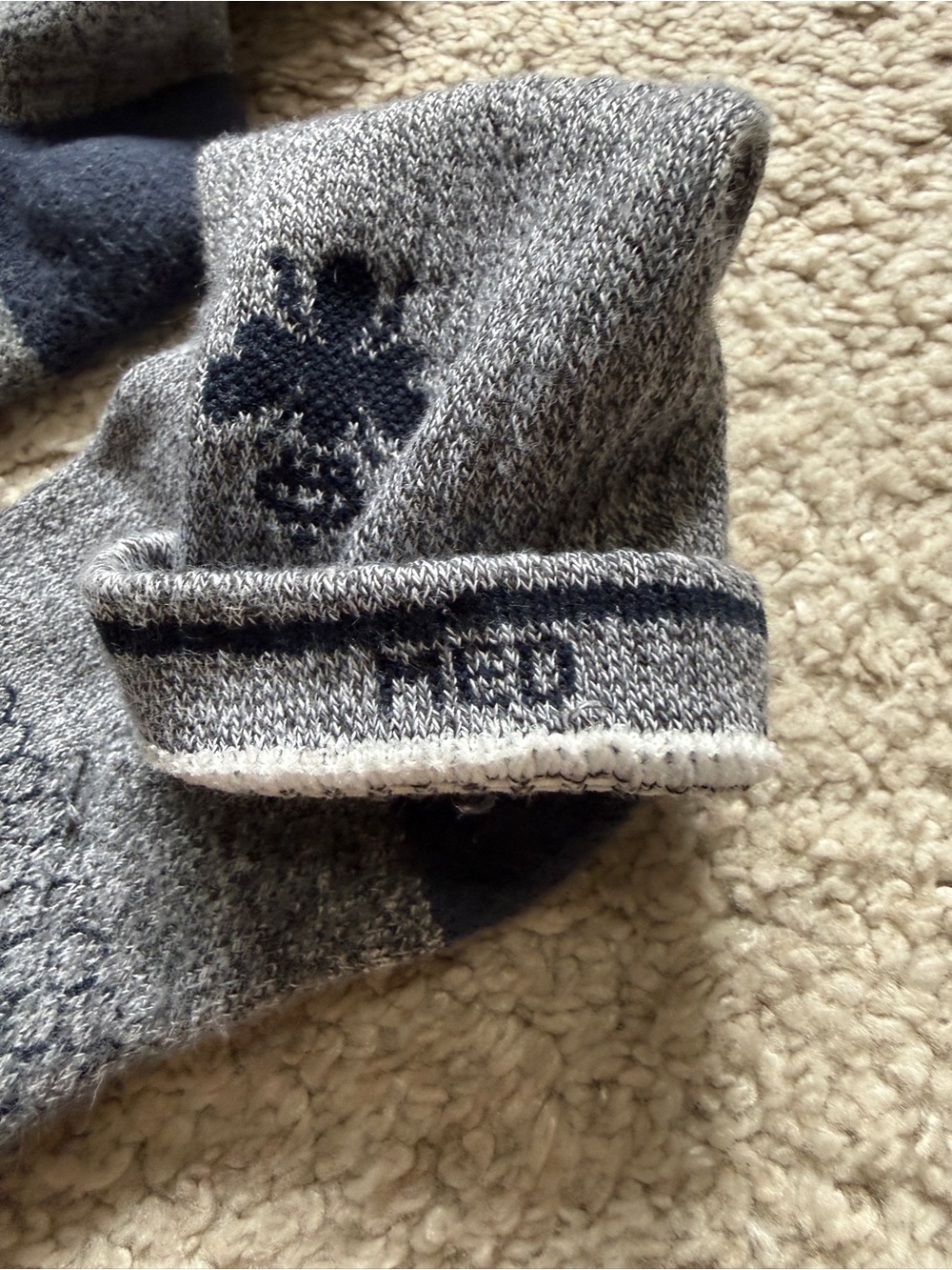 Bombas gray and blue youth medium Crew socks - Picture 2 of 5